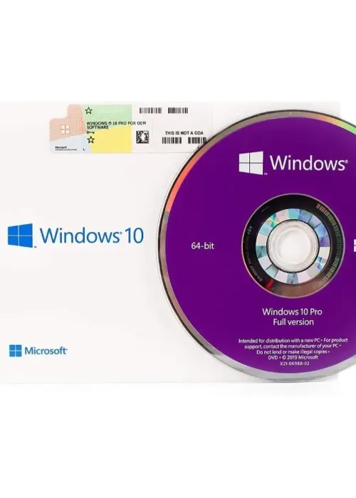 Microsoft Windows 10 Pro OEI DVD With Activation Key, 64 Bit 